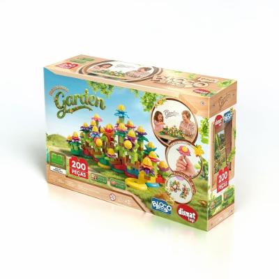 Brinquedo para Montar Click Garden XK124 200 Peças Encaixe Fácil Dismat