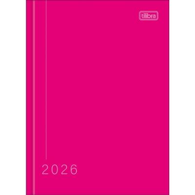 Agenda 2023 Tilibra Pepper Capa Dura Costurada 160 Folhas Rosa