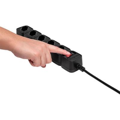 Protetor Eletrônico EPE 205 5 Tomadas Bivolt Rearmável Preto Intelbras