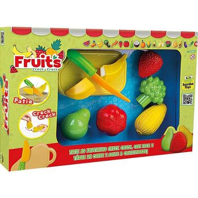 Brinquedo Frutinha Crec-Crec com Tábua e Faca Samba Toys