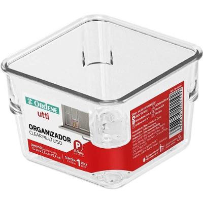 Pote Hermético Clear Utti Quadrado P Acrílico Transparente Ordene