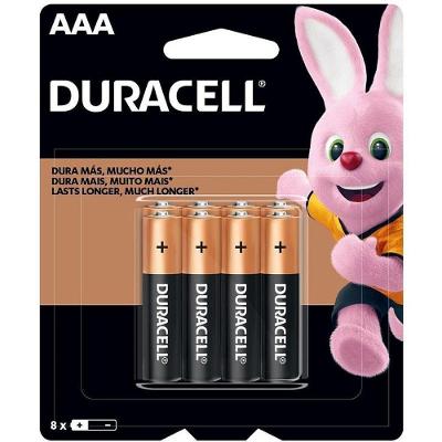 Pilha Alcalina Duracell AAA Palito 1,5V com 8 Unidades Blister