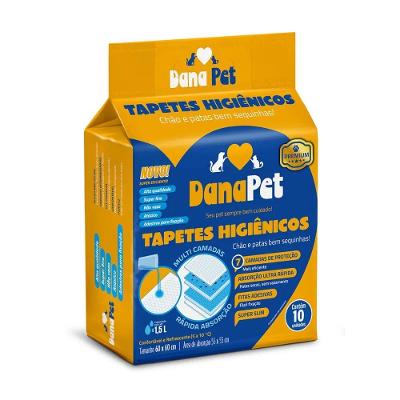 Tapete Higiênico Dana Pet Premium para Cães 60x60CM com 10 un