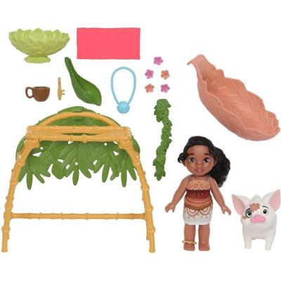 Boneca Disney Moana Simea Playset com Pua e 10 Acessórios Mattel
