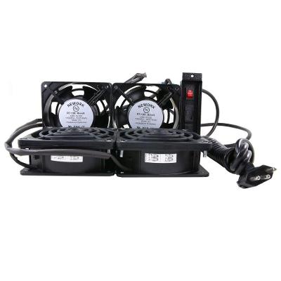 Kit Ventilador para Rack Piso com 4 Coolers Preto para Circulação de Ar Max Eletron