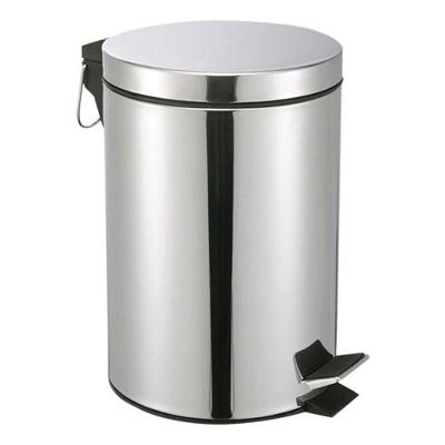 Lixeira de Pedal 5L Aço Inox Cesto Interno Removível