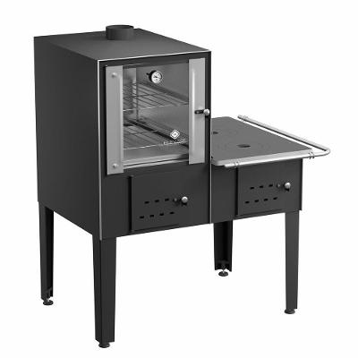 Forno Acoplado a Lenha de Bancada Elevare Industrial Nº 01 Direito 140L Preto