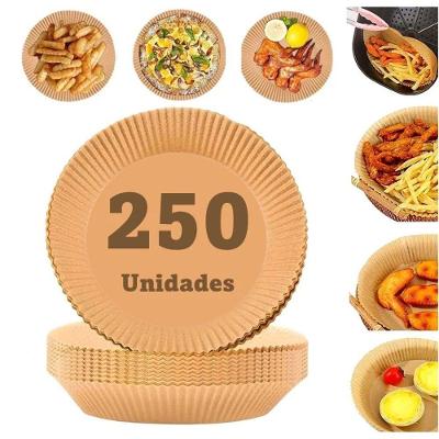 Kit 250 Forros de Papel para Airfryer Antiaderente Descartável Resistente ao Calor