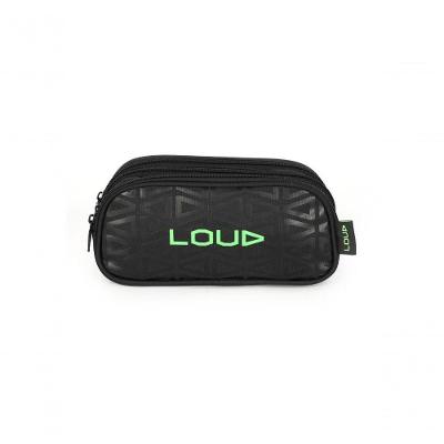 Estojo Triplo Luxcel Loud ET50255LD Masculino Poliéster Preto
