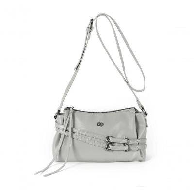 Bolsa Transversal Gash BS72995GA de Poliuretano Cinza Feminina