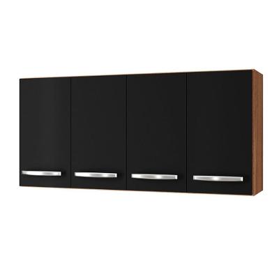 Armario Aereo 120 Cm 4p Mara Mobbs Savana Preto