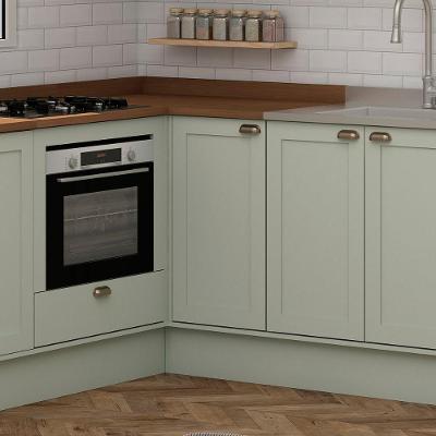Balcão de Cozinha Canto Reto Iluminata 1 Porta 100% MDF 82cm Branco Genialflex Móveis