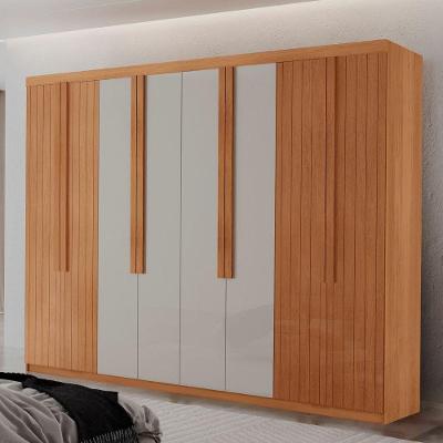 Guarda Roupa Casal Rio Mdf Com 8 Portas 4 Gavetas Moderna