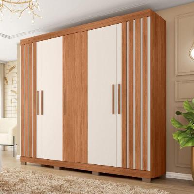 Guarda Roupa Casal Sophia 5 Portas 2 Gavetas Caemmun Freijo-off White