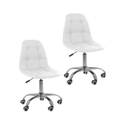 Kit 02 Cadeiras Oficial Office Eiffel Botonê Ajustável