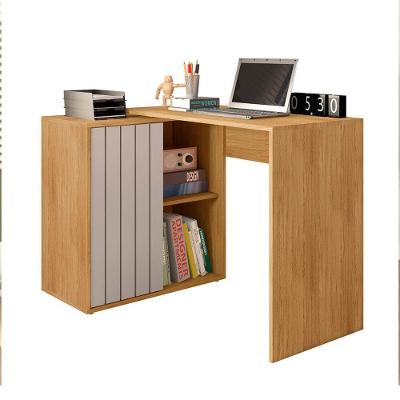 Escrivaninha para Escritório Tech 1 Porta Ripada MDP-MDF 140cm Mel-cacao Caemmun Móveis