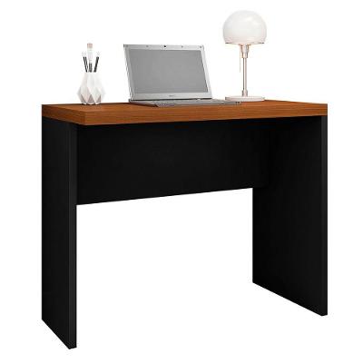 Mesa de Computador para Escritório Studio 0.9 Moderno MDF MDP 90cm Nogueira Caiena-preto Tx Caemmun