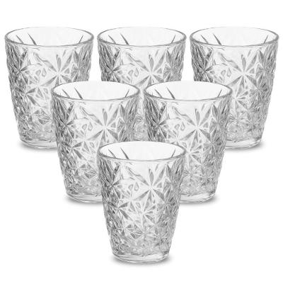 Jogo de Copos Copo 3D Milano Vidro Transparente 300ML para Água e Vinho Milano