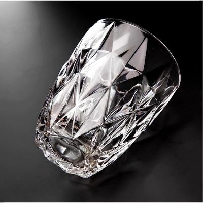 Jogo 6 Copos Baixos 300ML Vidro Grosso Design Diamante Transparente Diamond