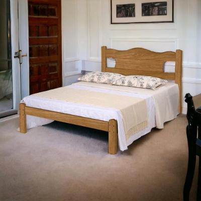Cama Casal Munique Nature MDF Contemporâneo Marrom Gabrielli