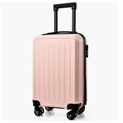 Mala de Bordo ABS Rígida Cadeado Embutido 4 Rodas 360 graus  Rosa 10kg