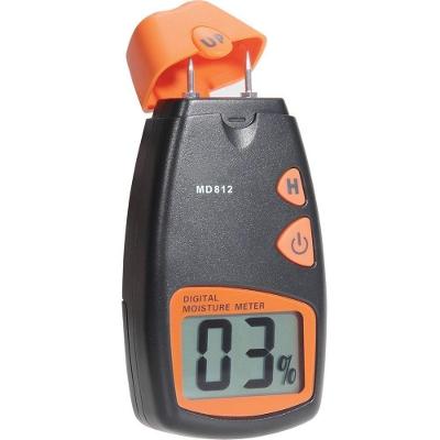 Medidor de Umidade MD812 Madeira Bambu e Papel Display LCD Preto