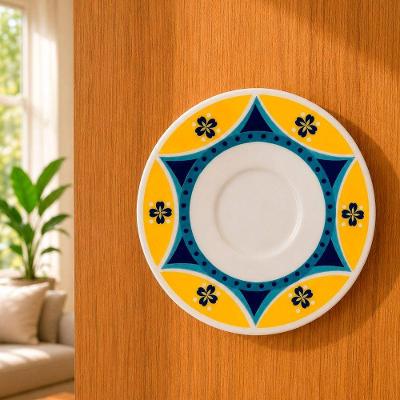 Pires Decorativo para Parede com Suporte Cerâmica Branco