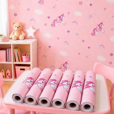 Kit 6 Rolos Adesivo Decorativo Unicórnio 5mx45cm 13,5m2 Rosa