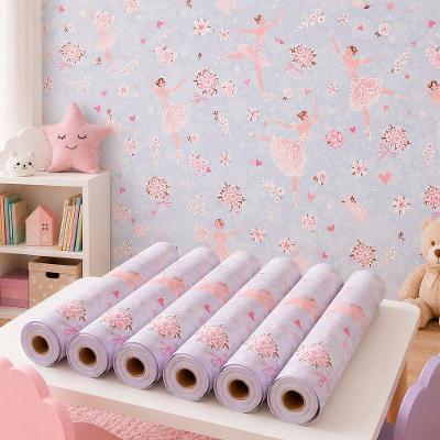 Kit 6 Rolos Adesivo Decorativo Bailarina 5mx45cm 13,5m2 Azul