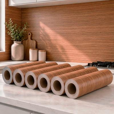 Kit 6 Rolos Adesivo Decorativo Parede e Móveis 5mx45cm Marrom