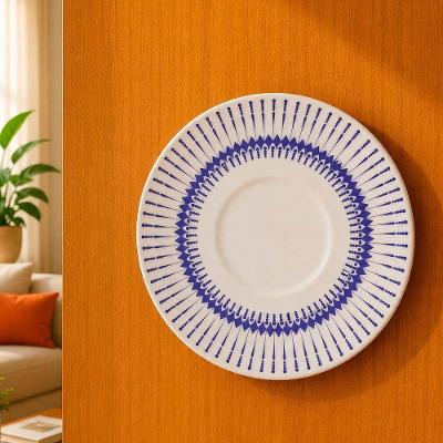Pires Decorativo de Parede com Suporte para Sala Cozinha Quarto Cerâmica Branco