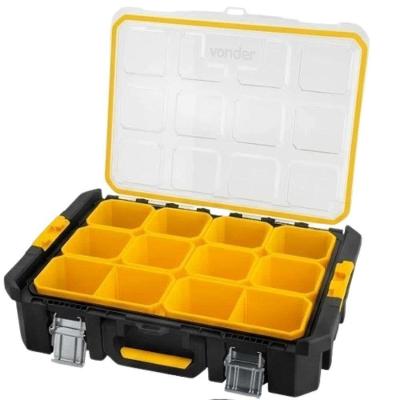 Organizador Plástico OPV 910 Plus 12 Compartimentos IP65 Preto Vonder
