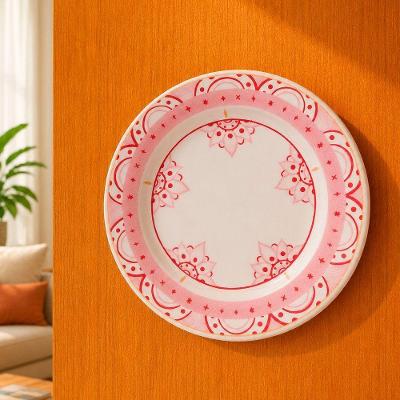 Pires Decorativo Arabesco com Suporte para Parede Cerâmica Branco