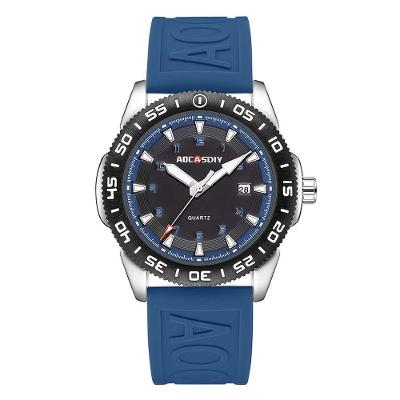 Relógio Esportivo Moderno com Pulseira de Silicone e Luz Azul