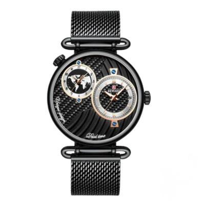 Relógio de Pulso Masculino 62002 Analógico Aço Inox Preto Reward