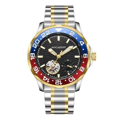 Relogio Masculino Relogio Mecanico Analogico Aco Inox Luminoso Dourado Coca-Cola