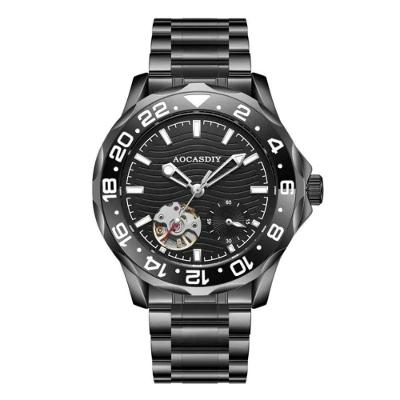 Relogio de Pulso Masculino de Alta Gama com Design Classico Analogico Aco Inox Luminoso Preto