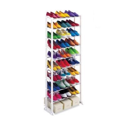 Sapateira Vertical 10 Prateleiras 50CM Plastico Creme Yeet