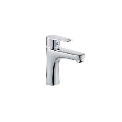 Torneira Monocomando para Lavatório Monocomando Redondo Baixo 3720B de Bancada com Misturador Prata