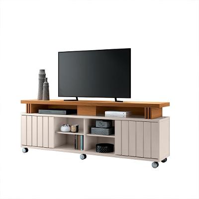 Bancada para TV Briz 1.8 G26 Até 70 Polegadas 180cm Porta Correr Off White-cinamomo Gran Belo