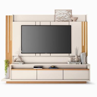 Home Theater Montane para Tv 75 240cm MDP e MDF Off White Cinamomo Gran Belo