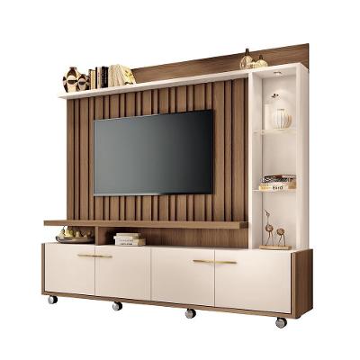 Home Theater Decorativo Perseu G26 para Tv Até 60 Polegadas em MDF-MDP com Led Off White Gran Belo