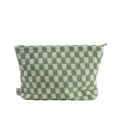 Necessaire Imaginarium Xadrez Verde g Poliéster 26CM X 17CM X 5CM Feminina