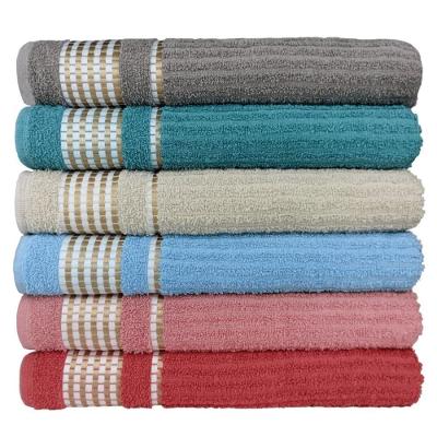 Kit 6 Toalhas Canelada 70x140cm 100% Algodão 350g-m2 Alta Absorção Beka