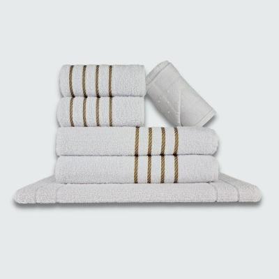 Jogo Montreal 6 Peças 100% Algodão 330g-m2 Macio Branco Toalhas Beka