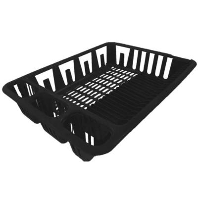 Escorredor de Louças Organizador de Pratos Lateral BPA Free Polipropileno Preto Plasvale