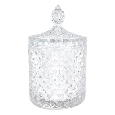 Potiche Decorativo Abacaxi Vidro Transparente 290ML Nix House