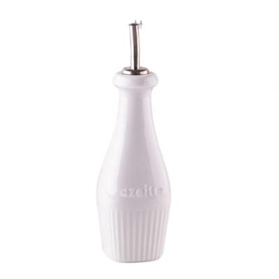 Azeiteiro Porcelana Refratária Branco com Tampa para Mesa Germer