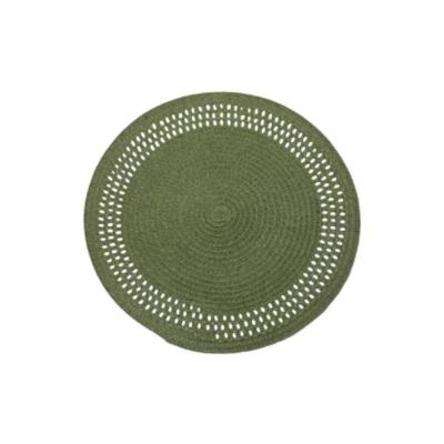 Lugar Americano PVC Redondo 38CM Verde Proteção de Mesa L'Hermitage