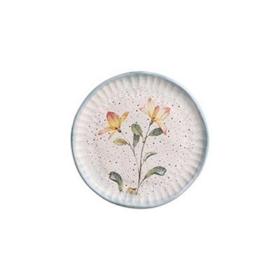 Prato de Sobremesa Azul Botanica 21cm Estampa Botânica Scalla